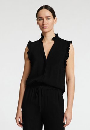 SLFVIVA SUN RUFFLE NOOS - Blouse - black