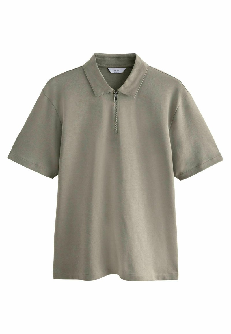 Next RELAXED FIT - HEAVYWEIGHT QUARTER ZIP - Polokošeľa - neutral
