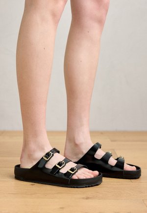 FLORIDA D-BUCKLE EXQ LENA HS REGULAR - Páskové sandály  - shine black