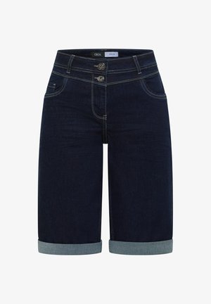 Cecil, HIGH-WAIST WIDE-LEG SHORTS IN A LOOSE FIT - Shorts di jeans - rinsed wash