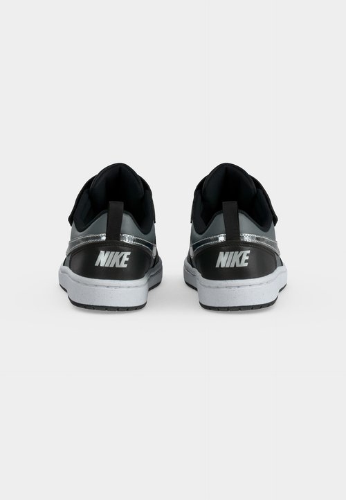 Nike COURT BOROUGH SHINE UNISEX - Trainers - black/metallic silver-coloured/smoke grey — photo 4