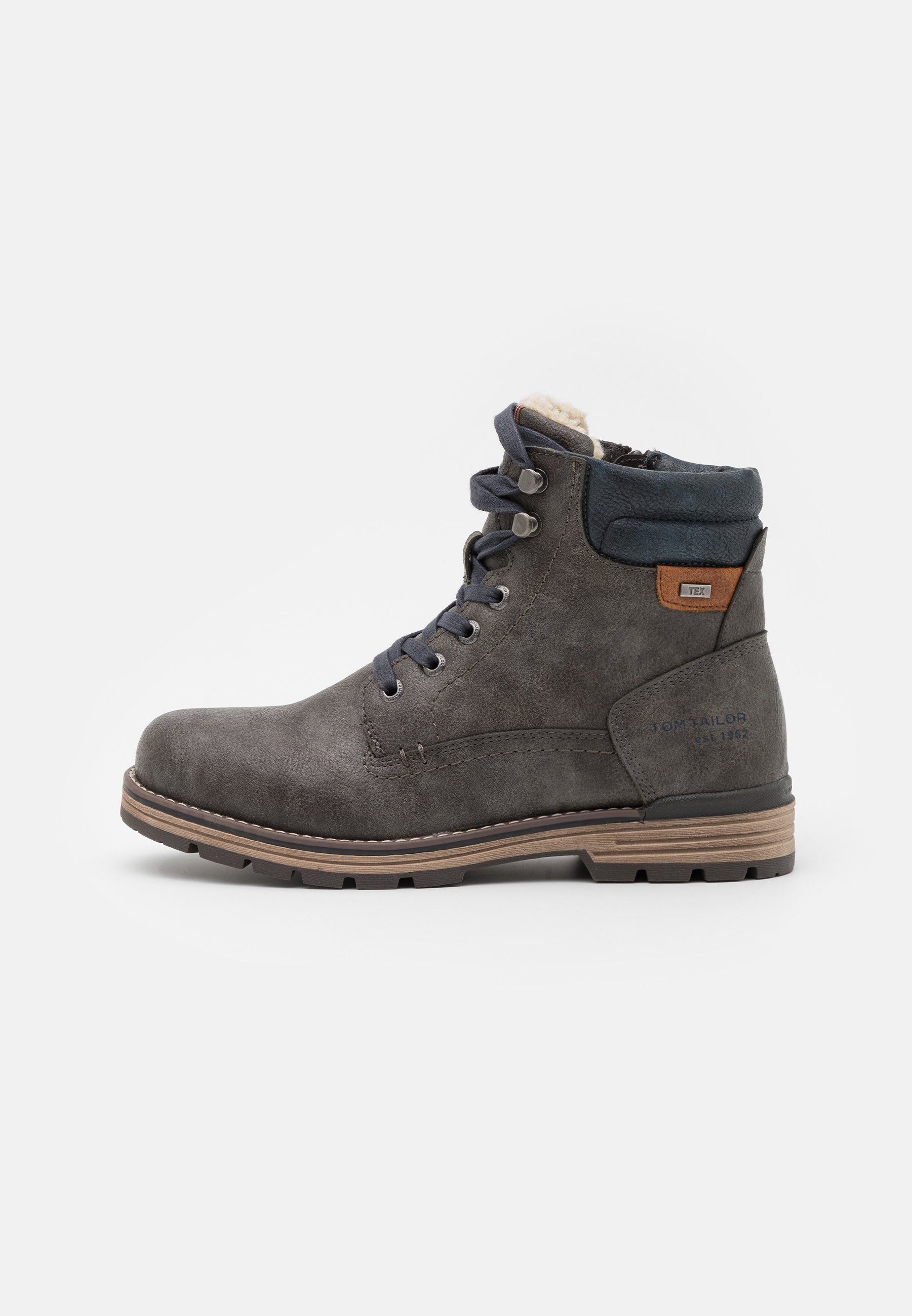 TOM TAILOR Botines con cordones - dark grey/gris oscuro - Zalando.es