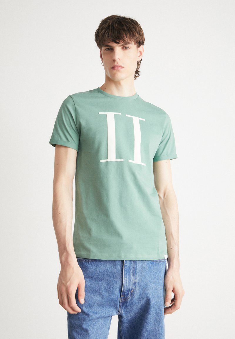 Les Deux ENCORE T-SHIRT - T-shirt print - dark ivy green/white