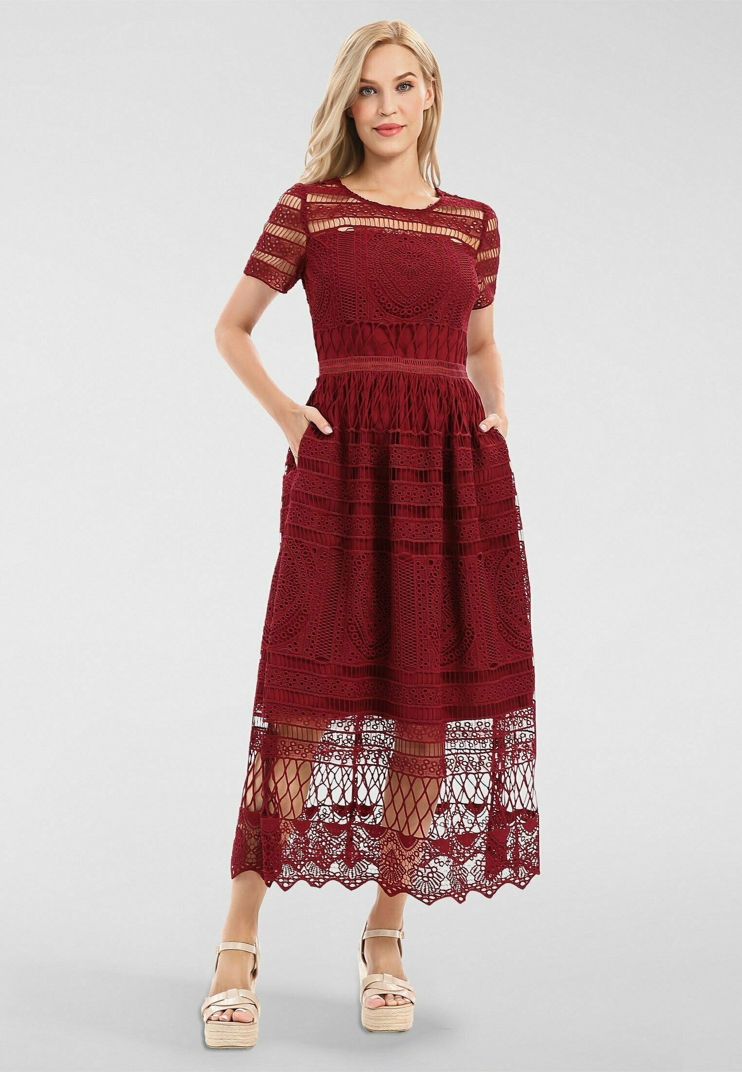 zalando robe bordeaux