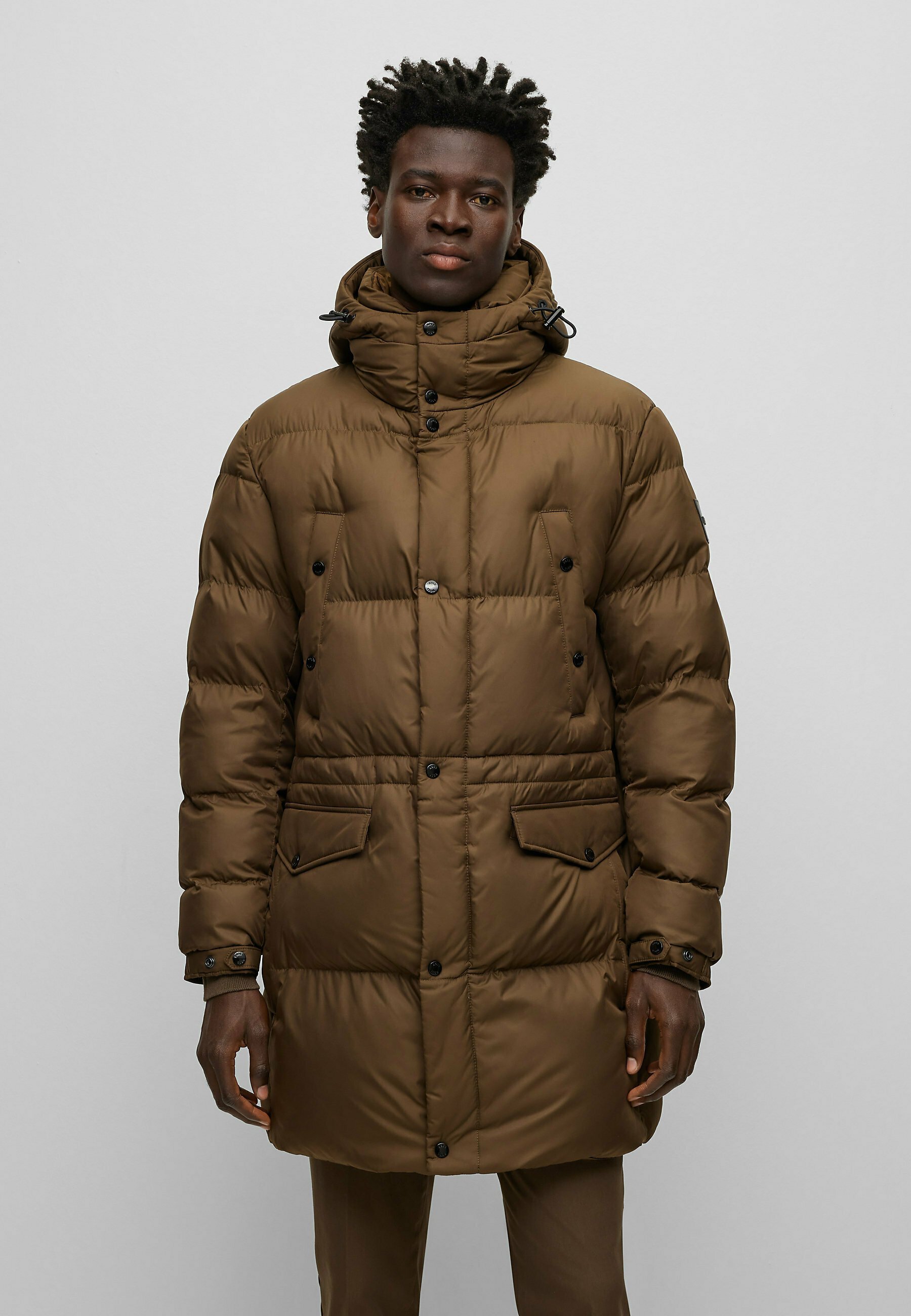 Ottoman Fabric Hugo Boss Parka Jacket Corduroy Ottoman Fabric Hugo