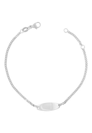 BÉBÉ BRACELET PANZER , 18CM GRAVURPLATTE 1.9CM - Armband - weißgoldfarben
