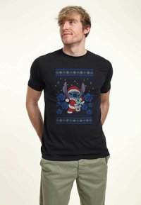 Henry Tiger LILO  STITCH HOLIDAY STITCH UNISEX - T-shirt med print - navy blue