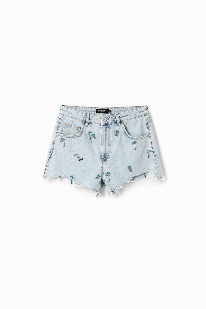 Desigual Jeansshort wit denim/whitedenim