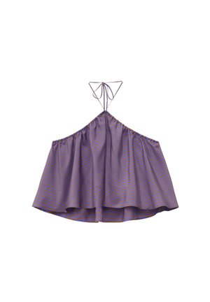 & OTHER STORIES, & OTHER STORIES SILK HALTERNECK TOP - Topp - purple