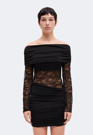 Gina Tricot, ASYMMETRIC MINI DRESS - Robe de soirée - black