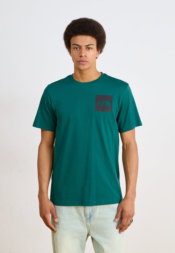 M S/S FINE  - Print T-shirt - deep nori