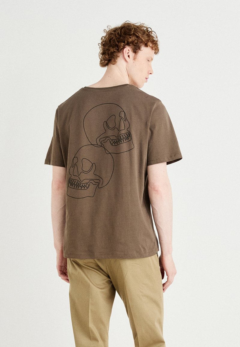 Jack & Jones JJSCULLY TEE CREW NECK - T-Shirt print - canteen