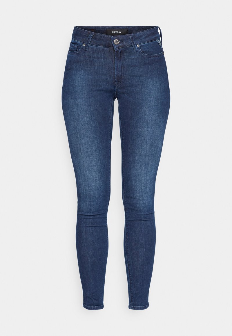 Replay Jeans Skinny Fit donkerblauw denim