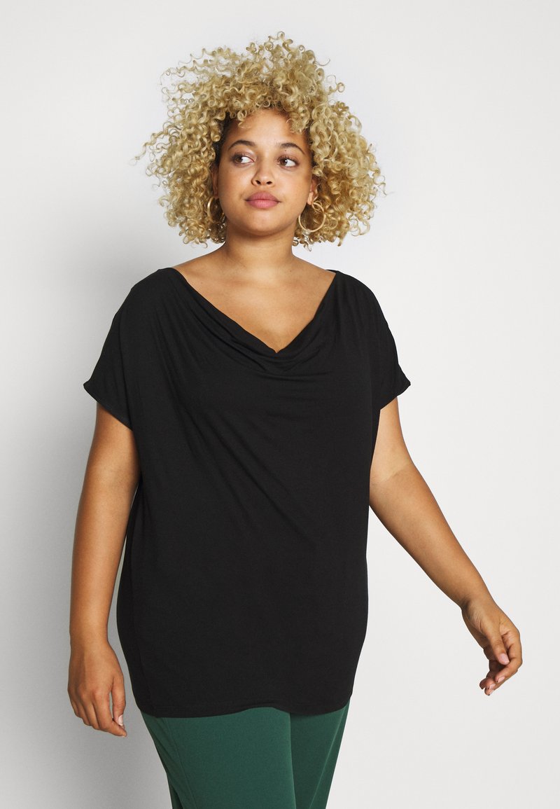 Anna Field Curvy - Tricou cu imprimeu - black, Extindeți