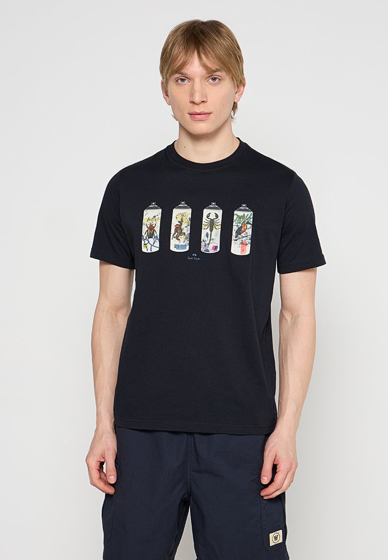 PS Paul Smith T-shirt print donkerblauw