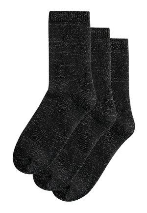 SPARKLE ANKLE 3 PACK   - Kojinės - black