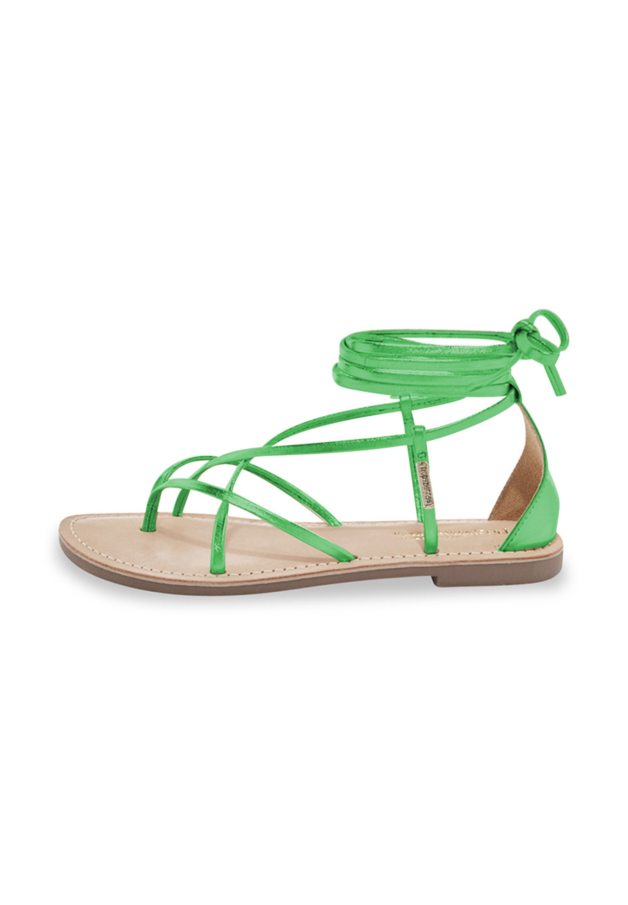 Sandales DJOYA en cuir à lacets ARGENT | Les Tropeziennes par M. Belarbi