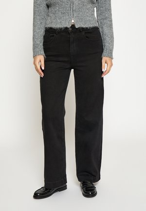 FLORENCE  - Traperice ravnih nogavica - black washed