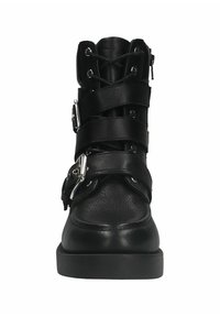 sacha Enkellaarsjes met plateauzool - black