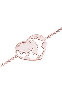 Elli GLOBE HEART - Rokassprādze - rose gold-coloured