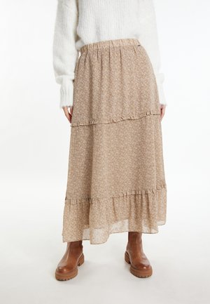 INCUS - A-line skirt - beige braun