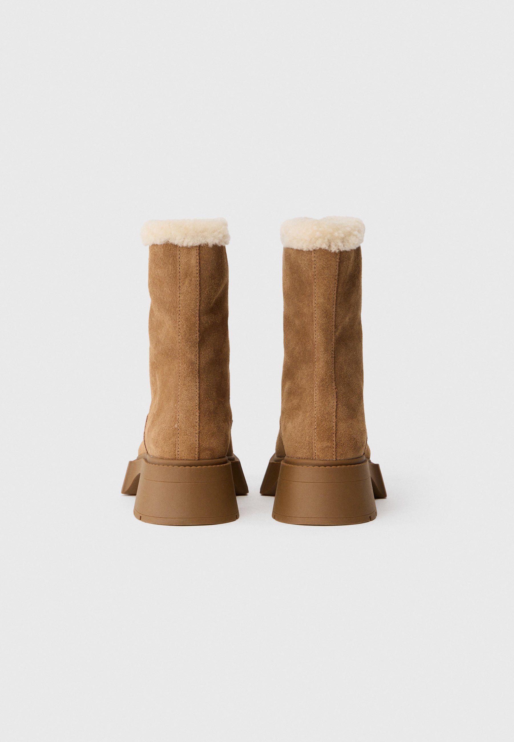 COACH LEAH PLATFORM ZIP - Winter boots - coconut/natural/sand