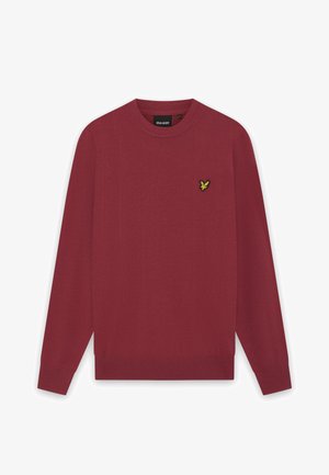 Lyle & Scott, CREW NECK JUMPER - Striktrøje - garnet