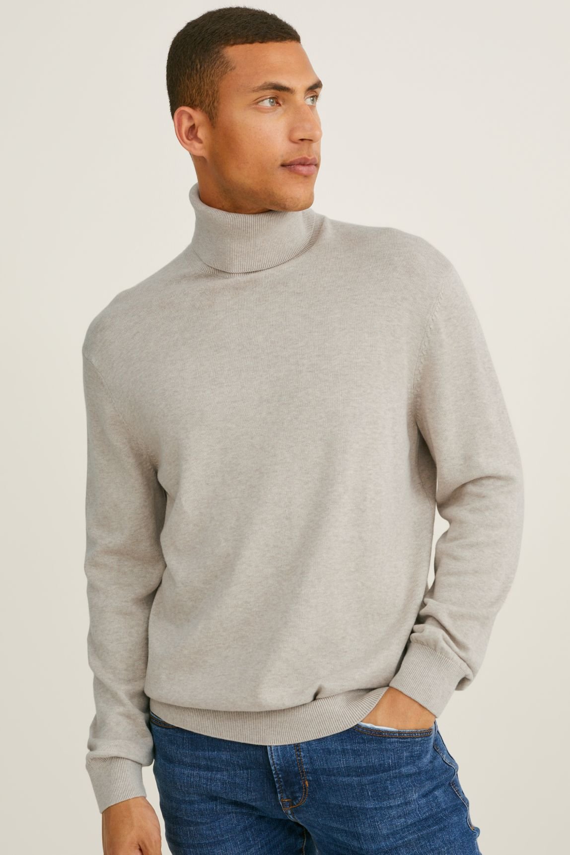 C\u0026A TURTLENECK ORGANIC COTTON - Trui - taupe - Zalando.nl