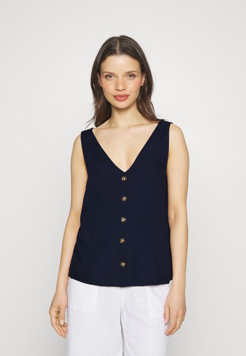 Visophia O Neck 2 4 Top Navy Blazer