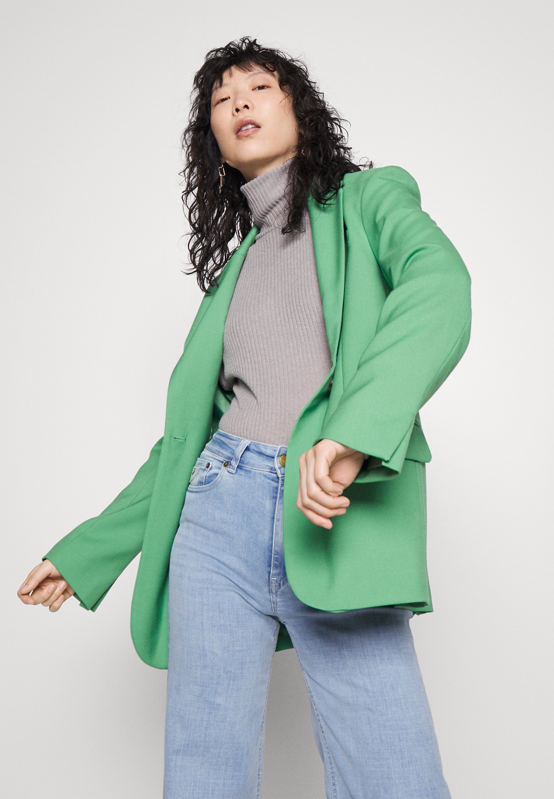 LOIS Jeans PALAZZO - Bootcut jeans - cross hatch blue/light-blue denim -  Zalando.de