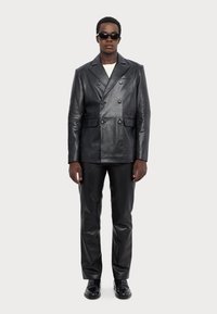 STUDIO ID ANTONIO - Giacca di pelle - black