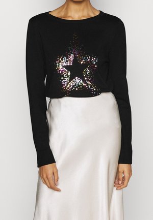 Stickad tröja - black