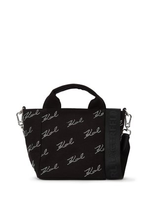 SIGNATURE RHINESTONES - Geantă de pânză - black