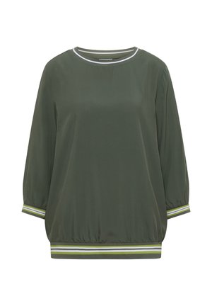 Cecil, 3/4-ARM BLUSENSHIRT MIT KONTRASTDETAILS - Blusa - dried olive green