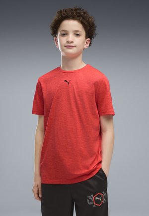 Puma, ESSENTIALS TRAINING HEATHER T-SHIRT - T-shirt basique - ultra red heather