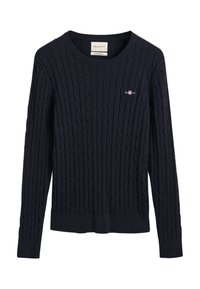 STRETCH C NECK - Strikkegenser - evening blue