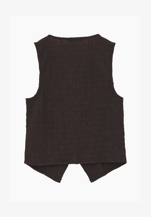 OXXO, OXXO V NECK CLOSED FORM VEST - Chaleco - chocolate brown