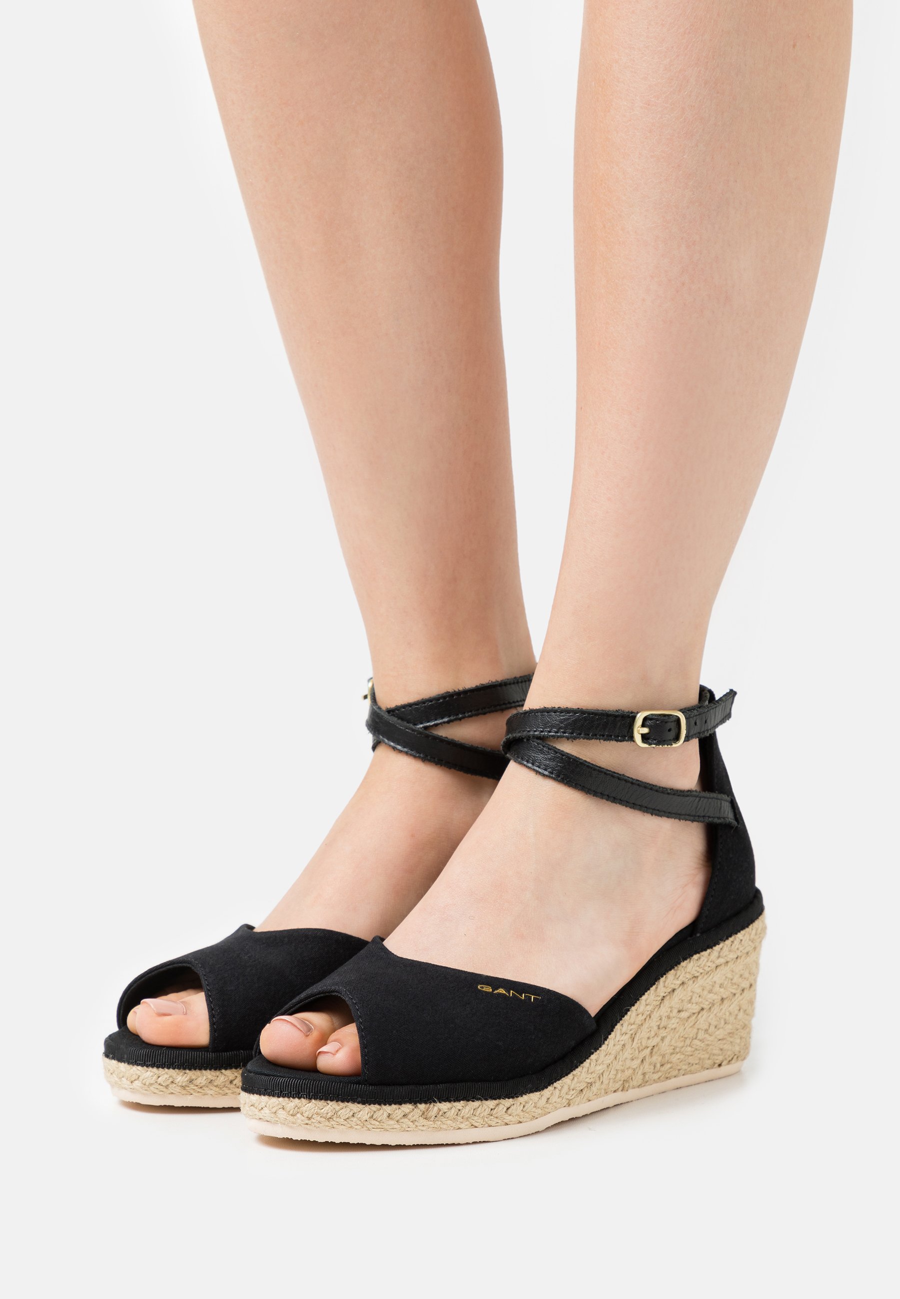GANT WEDGEVILLE - Sandalen met plateauzool - black/Zwart - Zalando.nl