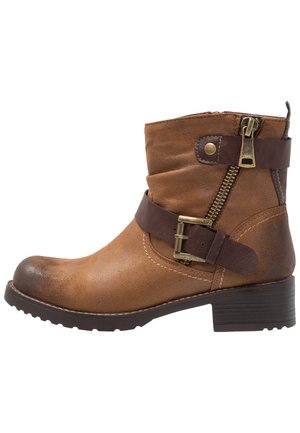 Bottines de cowboy / motard - dark brown