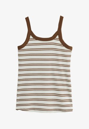 Next, REGULAR FIT - HIDDEN SUPPORT VEST BRA TOP - Top - brown white