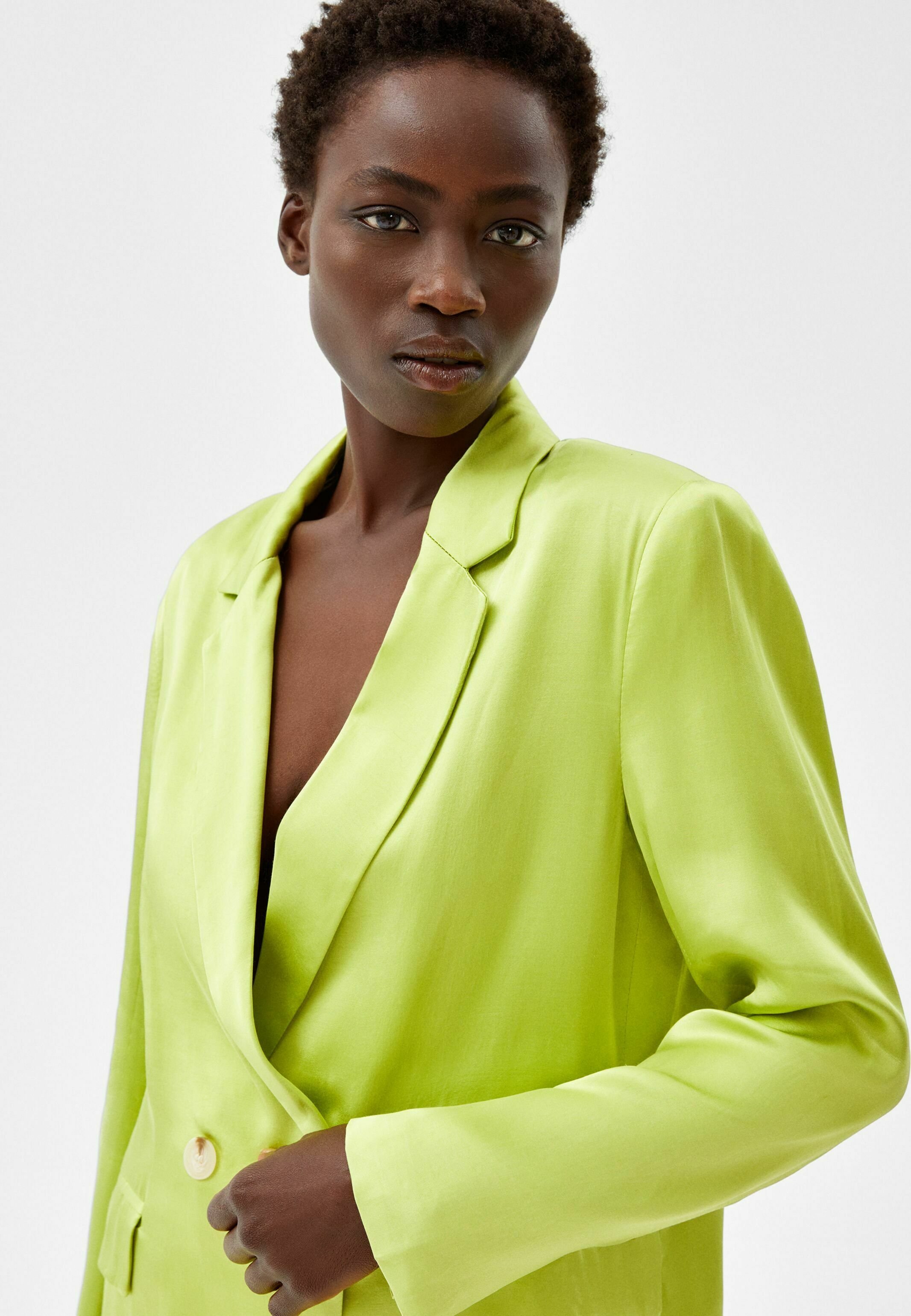 Bershka SATIN - Blazer - green/groen - Zalando.nl