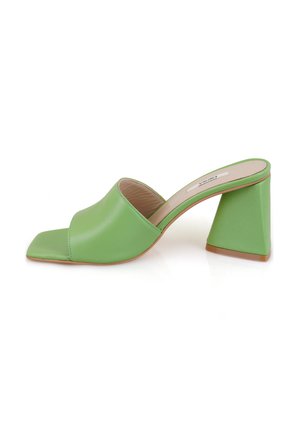 Desa Heeled mules - green