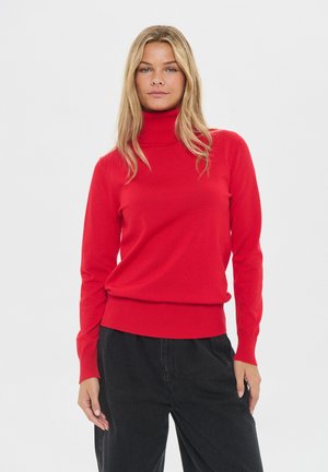 MILA ROLLNECK PULLOVER - Svetrík - chinese red