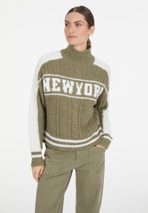 Strickpullover - green varied