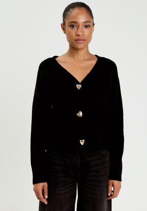 MIT V-AUSSCHNITT - Gilet - noir