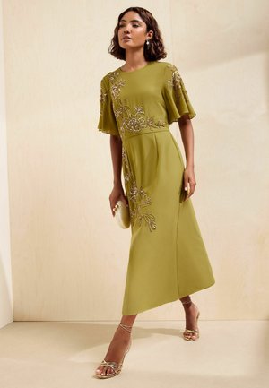 Friends Like These, EMBELLISHED DETAIL SHORT SLEEVE MIDI DRESS - Cocktailkleid/festliches Kleid - green