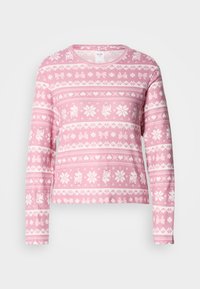 LIQUID COZY LONG SLEEVE SCOOP - Pyžamový vrchný diel - pink