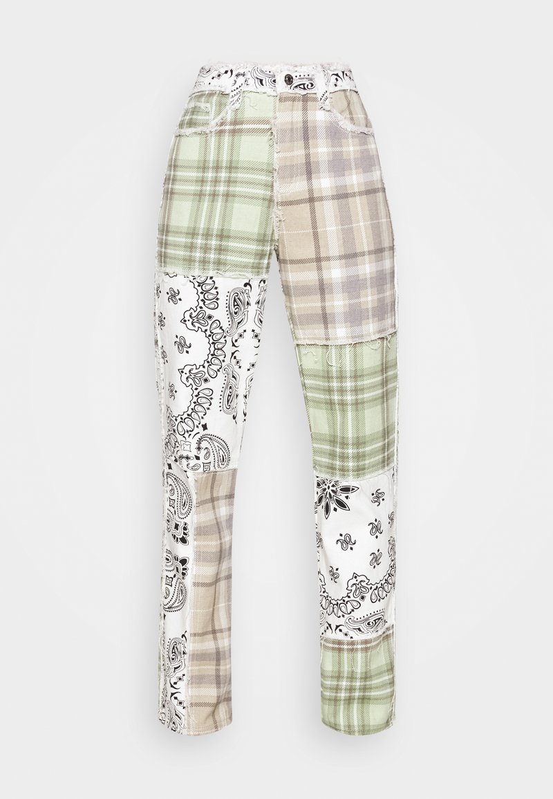 Jaded London Patchwork Bandana Boyfriend Fit Jeans Slim Fit Multicolor Mehrfarbig Zalando At