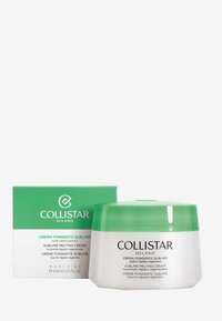 Collistar Sublime Smältande Kräm i en vit burk med ett grönt lock, med tydlig text på framsidan och en grön och vit låda förpackning.