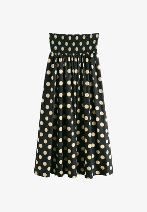 Next, PETITE FIT - SHIRRED MAXI SKIRT . - Falda larga - black yellow spot